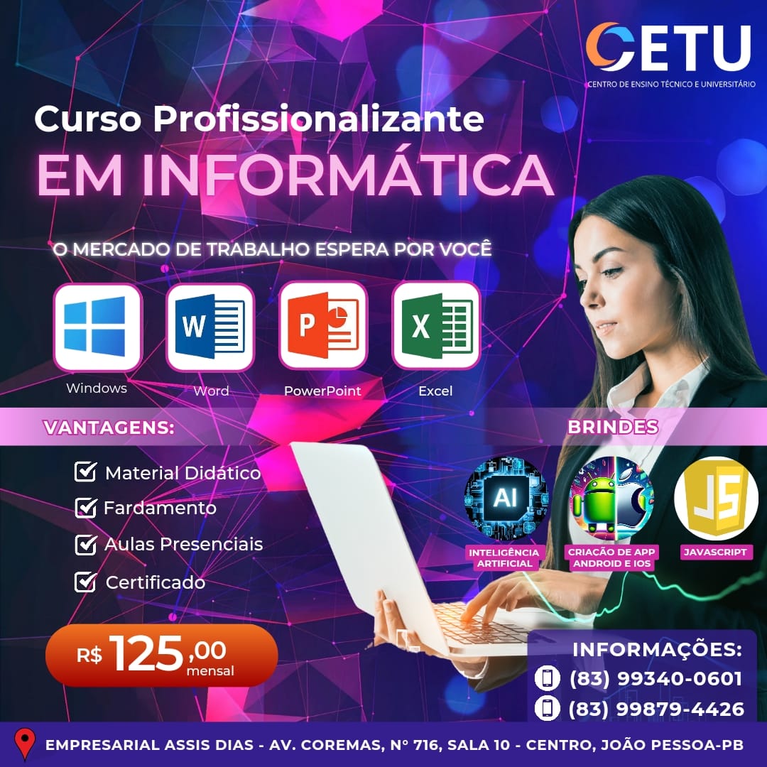 CURSO PROFICIONALIZANTE DE INFORMÁTICA