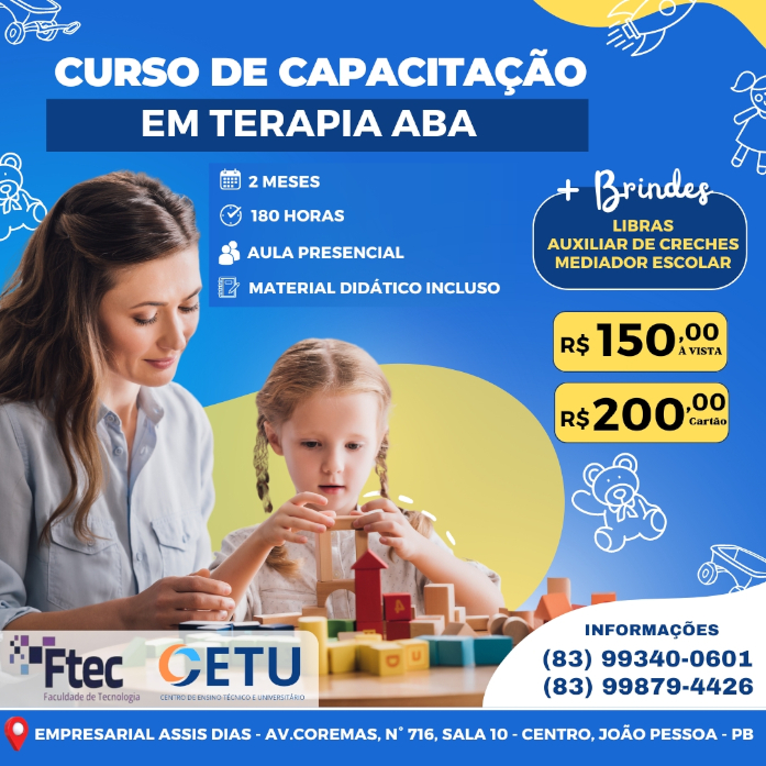 CURSO DE CAPACITAÇÃO EM TERAPIA ABA